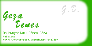 geza denes business card